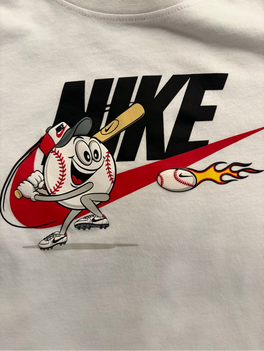 EUC- Nike flaming baseball T-shirt size 6/7
